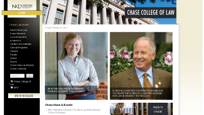Screen shot of NKU Chase College of Law site